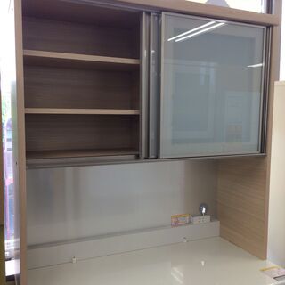 J555 【値下げ】Pamouna パモウナ 食器棚 キッチンボード WFシリーズ WFR-1000R ホワイトオーク 1000×500×2030 クリーニング済み