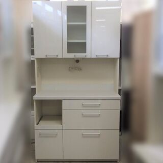 J556 Pamouna パモウナ 食器棚 キッチンボード ホワイト 1045×445×1975