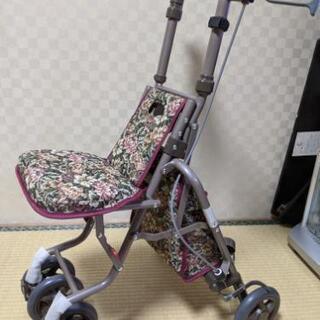 島製作所 スカイウォーカー S シルバーカー 花柄 押し車
