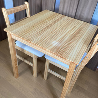 【ネット決済】ダイニングテーブルセット　(椅子2脚)