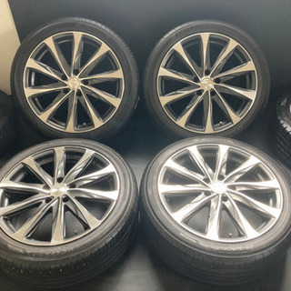 ☆プリウスアルファ等　ロクサーニ 632 LAXARNY F10 アルミ☆ 225/45R18 ヨコハマタイヤ　2018年製バリ溝
