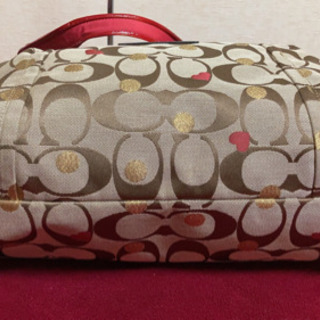 5MKO351 COACH 大きめ ボストンバッグ 赤 可愛い