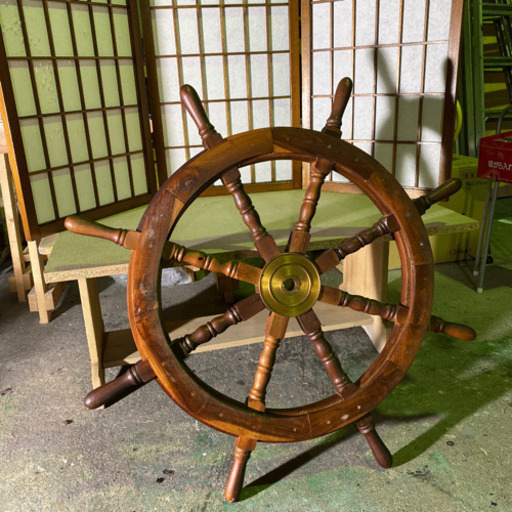 商談中操舵輪、船舵、ハンドル