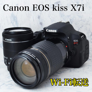 極上○超人気カメラ○Wi-Fi転送○キャノン EOS kiss X7 1ヶ月動作補償  