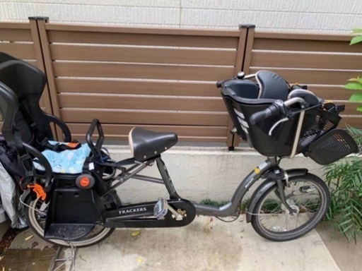 ２０１８年１０月購入子ども乗せ自転車 前後座付け※無料手渡し可能