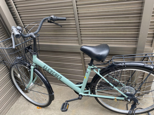 26インチ　エルシコV グリーン　自転車