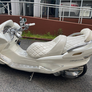 YAMAHAマジェスティーc】SG03J LED付きオールホワイトフルカスタム