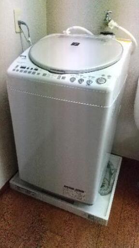 【取引中】SHARP洗濯機 8kg 温風乾燥機能付き ES-TX800