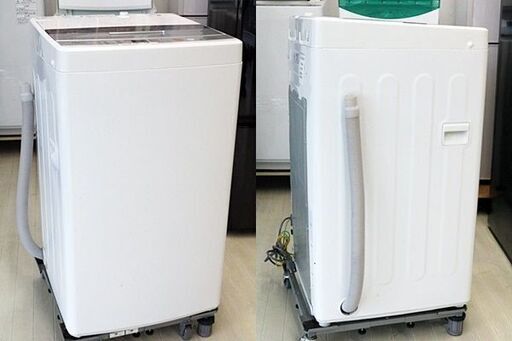 引取限定　アクア　全自動洗濯機　AQW-S45E　洗濯・脱水容量:4.5kg　2017年製　ホワイト　ステンレス槽　幅525mm 奥行500mm 高さ890mm　AQUA