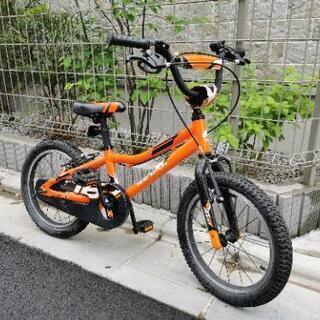 美品 子供自転車 オレンジ色