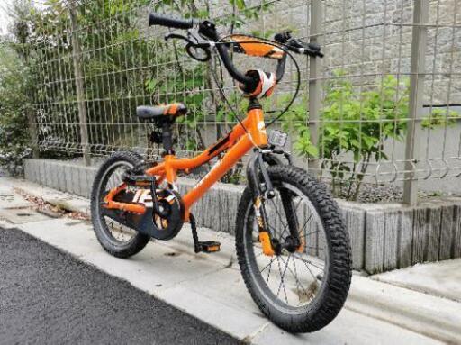 美品 子供自転車 オレンジ色
