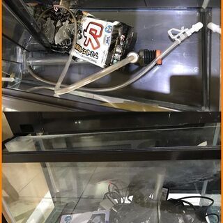 引取限定】水槽 セット 台付き 中古品 横幅600高さ350奥行270【小倉南 