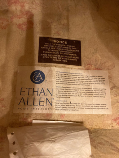 ETHAN ALLEN 花柄　ソファ