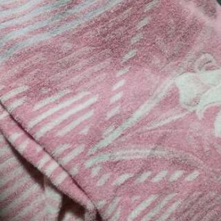 【ネット決済】寝具 タオルケット ピンク 