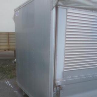 【香取市山之辺】No.K-5、E-5【屋台や塗装ブースにも】【左右はね上げウイング】【手動タイプ】特殊なアルミコンテナ 長さ約545cm×幅219cm×高さ250cmくらい 配送可 香取市山之辺】No.K-5、E-5【屋台や塗装ブースにも】【左右はね上げ