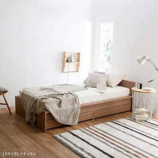 ダブルベッド　マットレス付き　収納付き