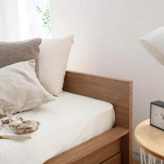 ダブルベッド　マットレス付き　収納付き