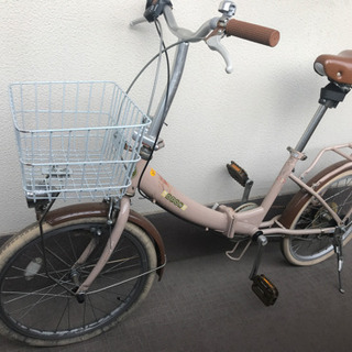 【ネット決済】【終了】20インチ　折りたたみ自転車　要タイヤ交換