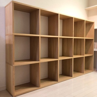 無印良品　スタッキングシェルフ　５段×３列 スタッキングシェルフセット・5段×3列・オーク材 | 無印良品