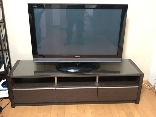 【持帰り限定】2010年製／HITACHI／42インチ／プラズマ/HDMI／LAN  テレビボード付き