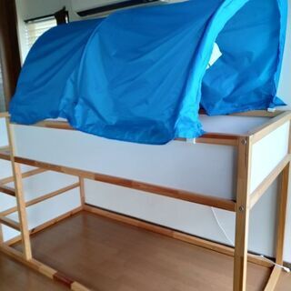 【ネット決済】【未使用】IKEA KURA　ロフトベッド/テント付