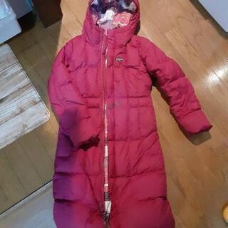 patagonia　女児用パープルロングダウンコート