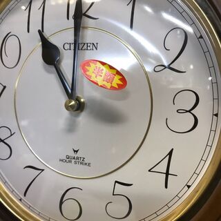 CITIZEN シチズン 柱時計 HOUR STRIKE クオーツ 4MJ740-0 電池式