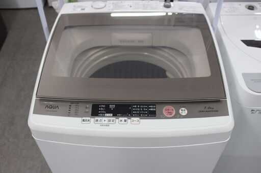 美品！AQUA アクア 洗濯機 (AQW-GV700E-W) 17年製 7㎏ ★特別価格★大田区配送・設置無料★店頭取引歓迎！