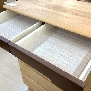 ナチュラル×ダークブラウン 6段チェストをご紹介！