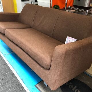 ☆中古激安！　家具　三人掛けソファ　布張り　ゆったり座れます！　...