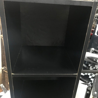 2段 BOX 収納などに 中古品 黒 ブラック ボックス