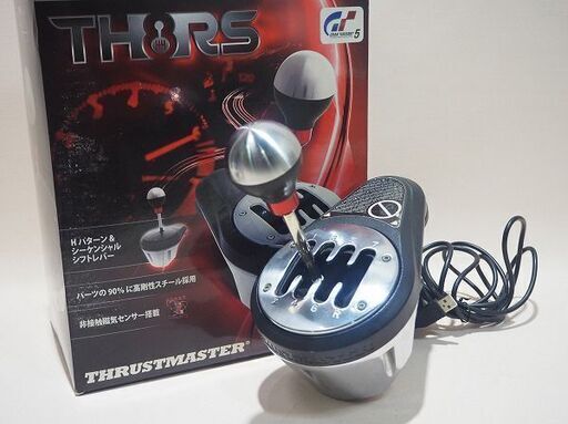 【苫小牧バナナ】スラストマスター/Thrustmaster ゲーミング用 シフトノブ シフター TH8RS Gearbox 中古 動作OK♪