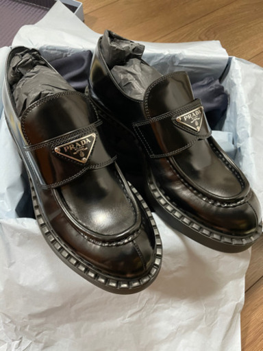 完売レア プラダ ブラッシュドレザー ローファー | juniorssantperemd.com