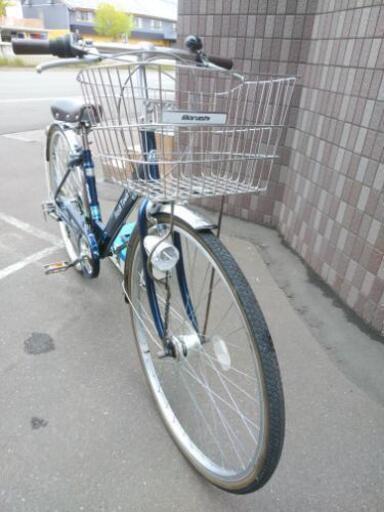 決まりました。防犯登録料込み。札幌市内配達無料中古27インチ丸石サイクル紺色。