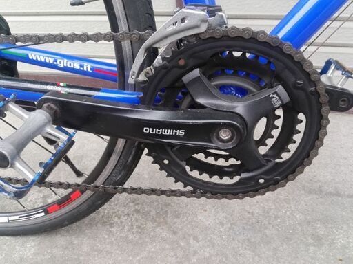 GIOS MISTRAL クロスバイク 24段変速 430 ブルー スチール籠付き 配送無料