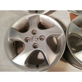 ★マツダ デミオ DBA-DY5W 純正 ホイール★  15x6J 4-100 OFF +45 ４本 アルミホイール     ～横浜市旭区 ズーラシア近く～