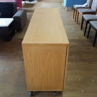 【愛品倶楽部柏店】　ＡＣＴＵＳ　アクタス　ビーチ材　キャスター付サイドボード　【店舗同時販売中】