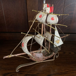 「お取引き中」アンティーク　アイアン　帆船　置物