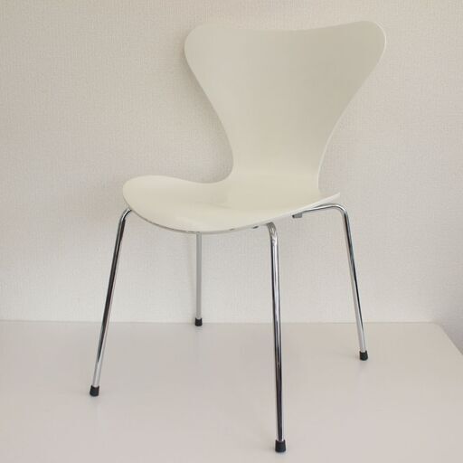 T023) Fritz Hansen セブンチェア Arne Jacobsen デンマーク製 1996 ホワイト アルネ・ヤコブセン フリッツハンセン 椅子
