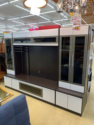 AVボード  大川家具 壁面収納 ハイタイプ　大型