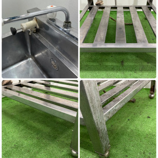 業務用 ステンレス 1層シンク流し台 蛇口付き 店舗 飲食店