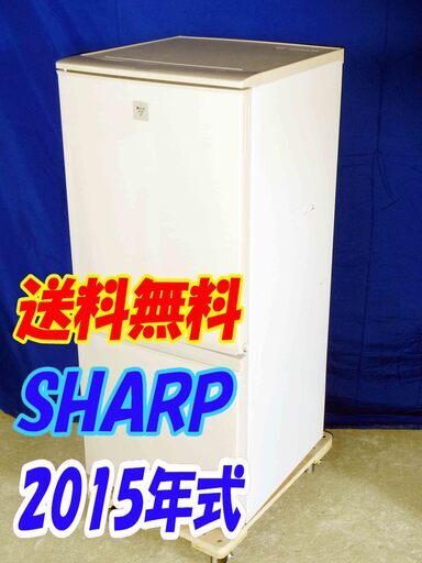 送料無料エリア限定 送料・設置無料✨✨Y-0420-028✨2015年製✨SHARP 137L★2ドア冷蔵庫★プラズマクラスター冷蔵庫★つけかえどっちでもドア 冷蔵庫【SJ-PD14A】
