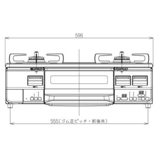 弊社条件クリアでガステーブル リンナイ LAKUCIE ラクシエ RTS65AWK1R-C ガスコンロ ＬＰガス/プロパンガス用