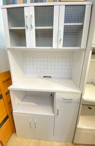 キッチンボード カップボード 食器棚 キッチン収納 ホワイト 1780×450×895　買取帝国朝霞店