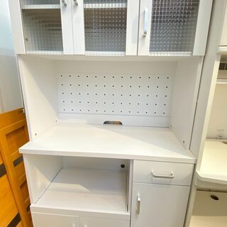 キッチンボード カップボード 食器棚 キッチン収納 ホワイト 1780×450 