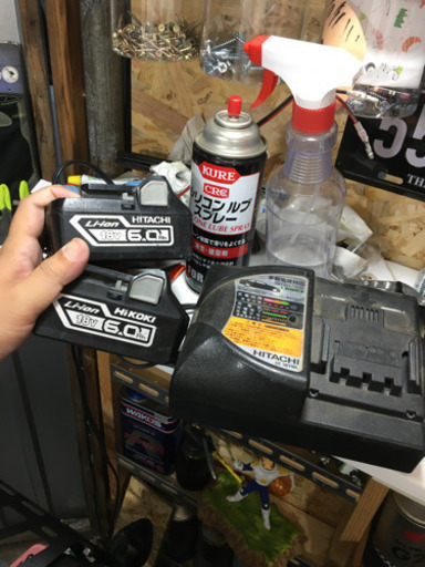 日立ハイコーキ18V 6Ahバッテリー２個　急速充電器