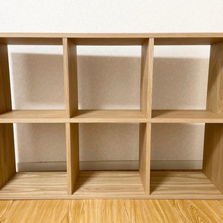 無印良品 スタッキングシェルフセット 3段×2列 オーク材 | w2