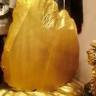 豪華衝立☆ 欅　超希少品　一枚板　ゴールド 金運アップ★ 古美術　京都　