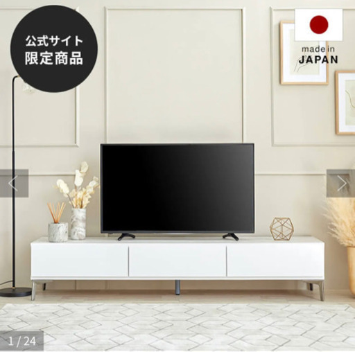 LOWYA公式限定　幅180ローテレビ台 日本製 収納付 スチール脚 大理石柄 大理石家具 公式限定
