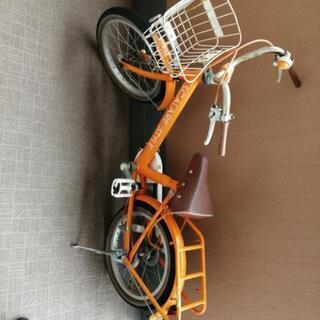 子供用　自転車　スタンド　オレンジ